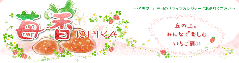 苺香・ICHIKA（丘の上。みんなで楽しむいちご摘み)～名古屋・西三河のレジャー＆ドライブにお寄りください～